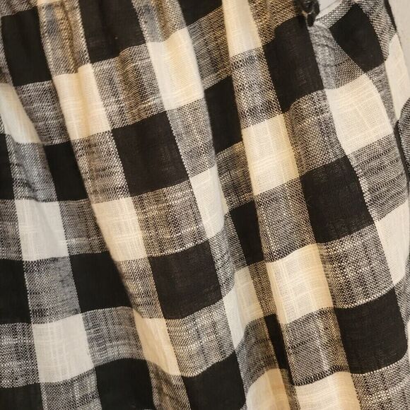 Anthropologie Corey Lynn Calter Gingham Midi Dress Womens 8‎ Cotton Linen Blend - Picture 3 of 8